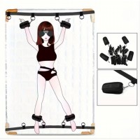 Under-the-Bed Restraints, Nylon, 2 Straps with metal rings, 4 Neoprene Cuffs