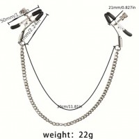 Nipple Clamps PURPLE w/Silver Chain