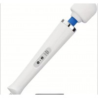Wand Massager,10-Speed, Rechargeable, WHITE, medical grade silicone. Phthalate & Latex free.